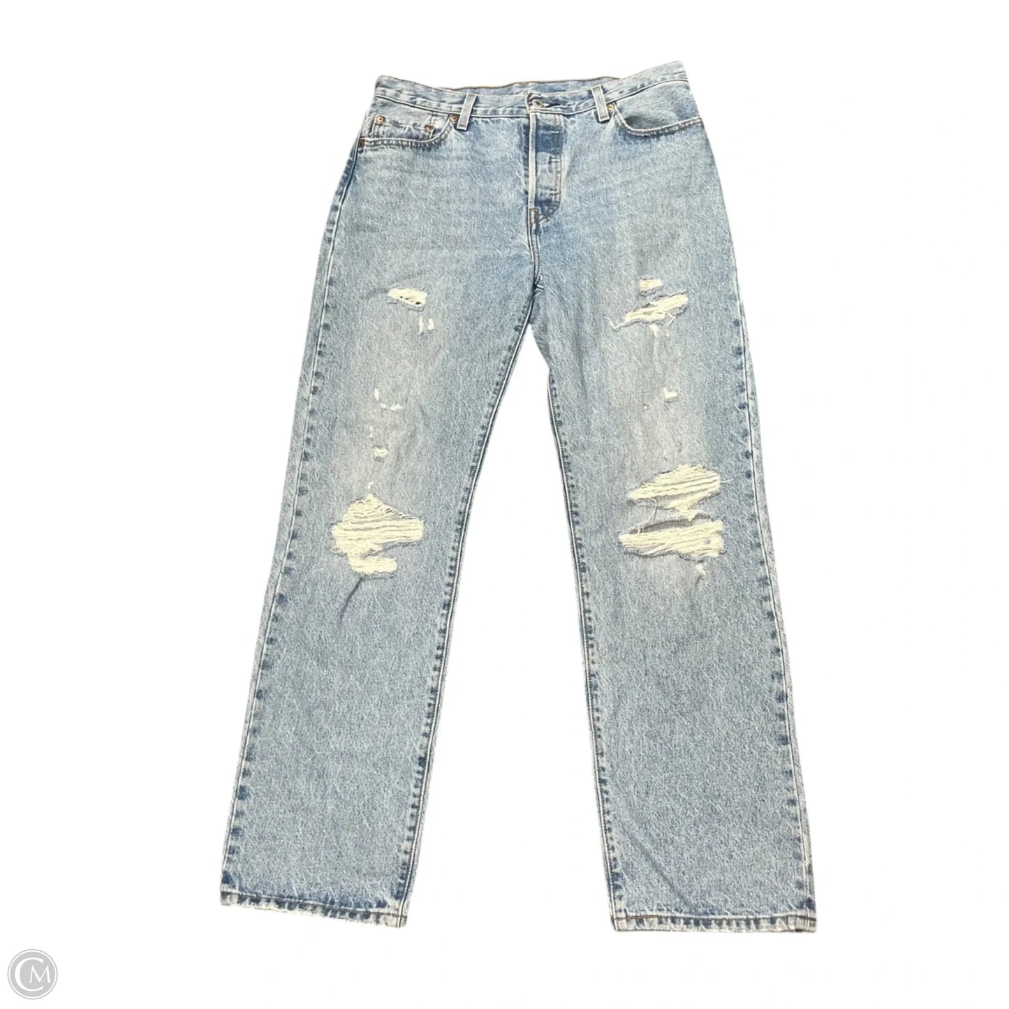 Jeans Wide Leg By Levis In Blue Denim, Size: 8