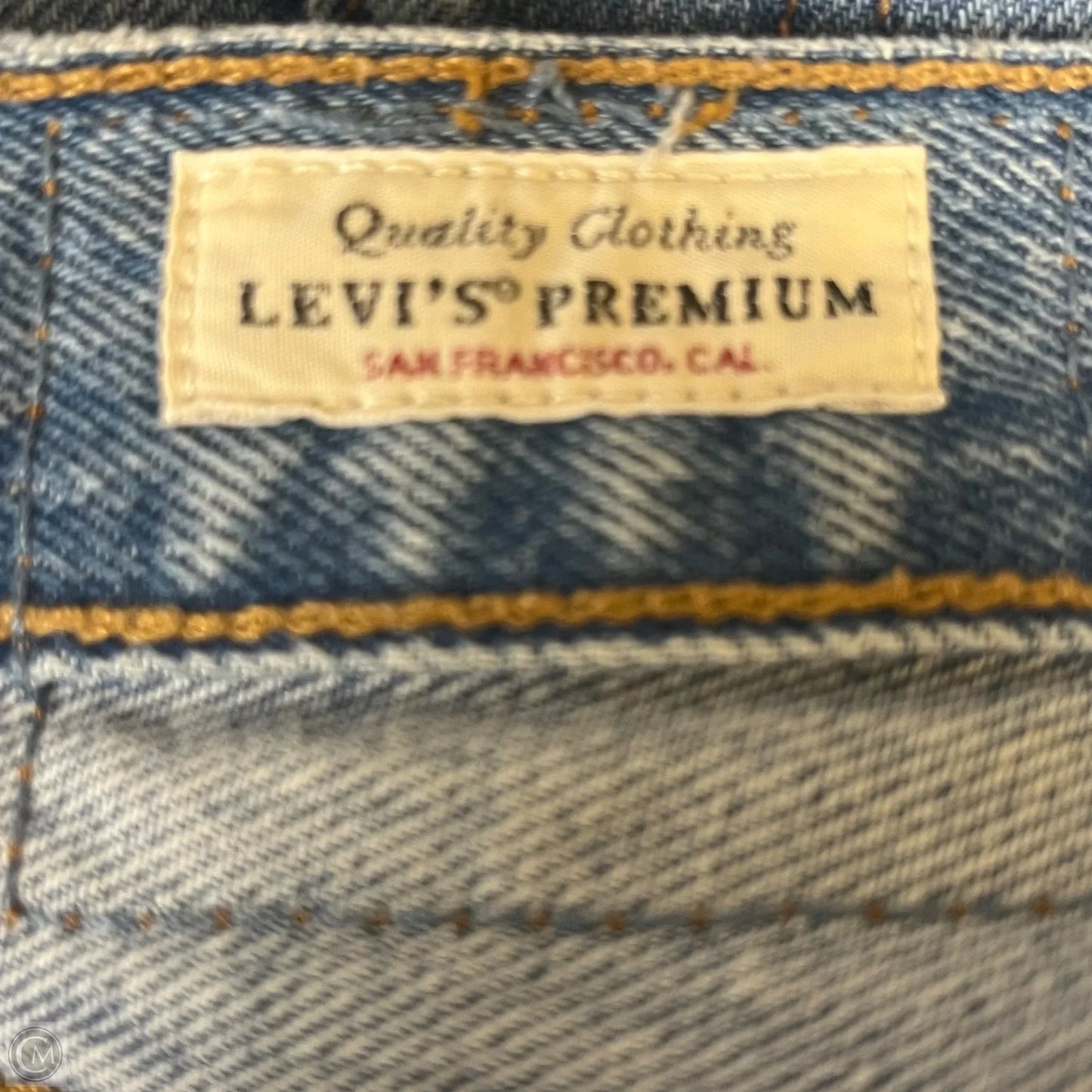 Jeans Wide Leg By Levis In Blue Denim, Size: 8