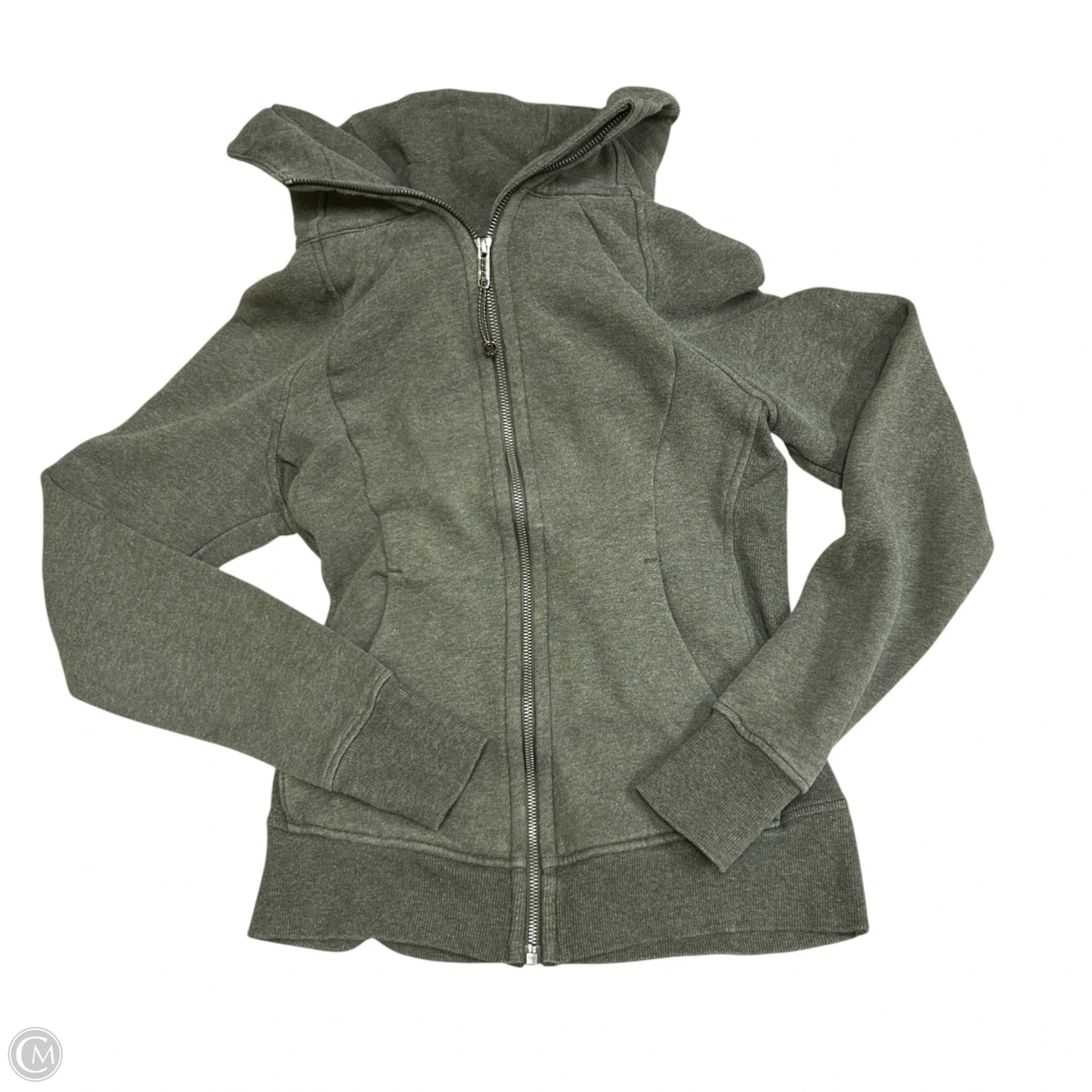 Athletic Jacket By Lululemon In Green, Size: S
