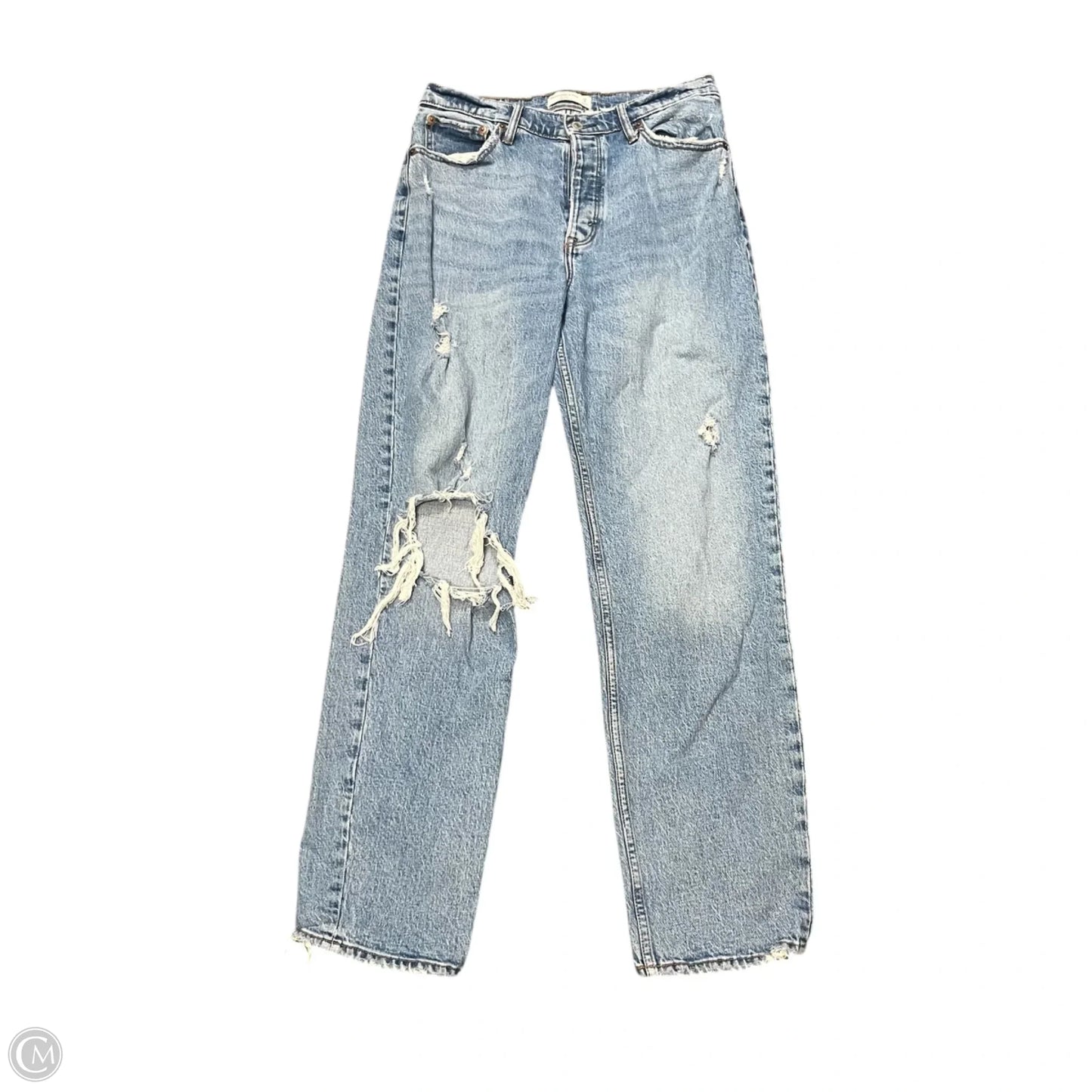 Jeans Straight By Abercrombie And Fitch In Blue Denim, Size: 8