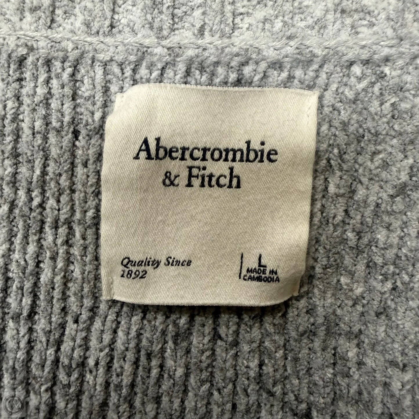 Sweater Cardigan By Abercrombie And Fitch In Grey, Size: L