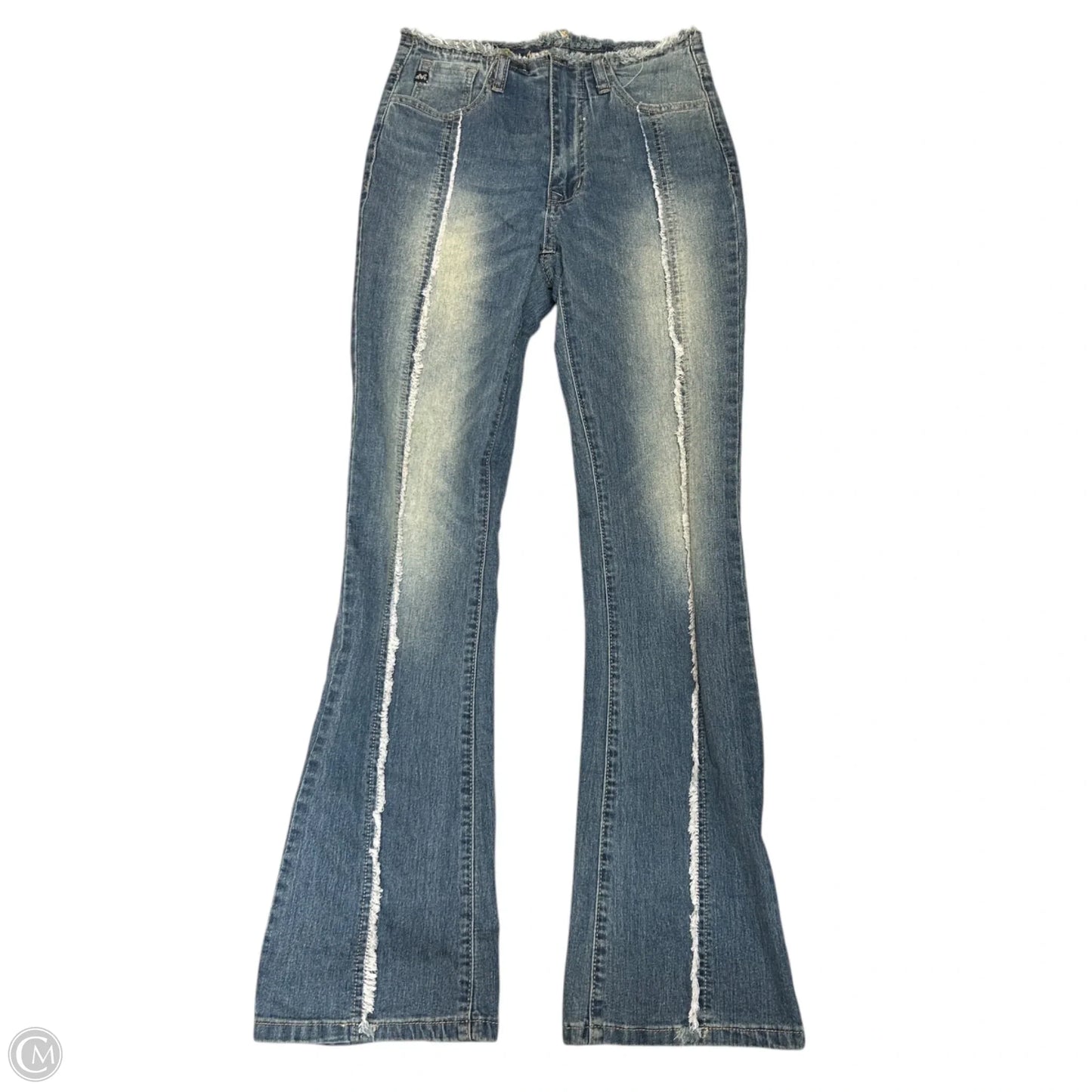 Jeans Flared By Derek Heart In Blue Denim, Size: S