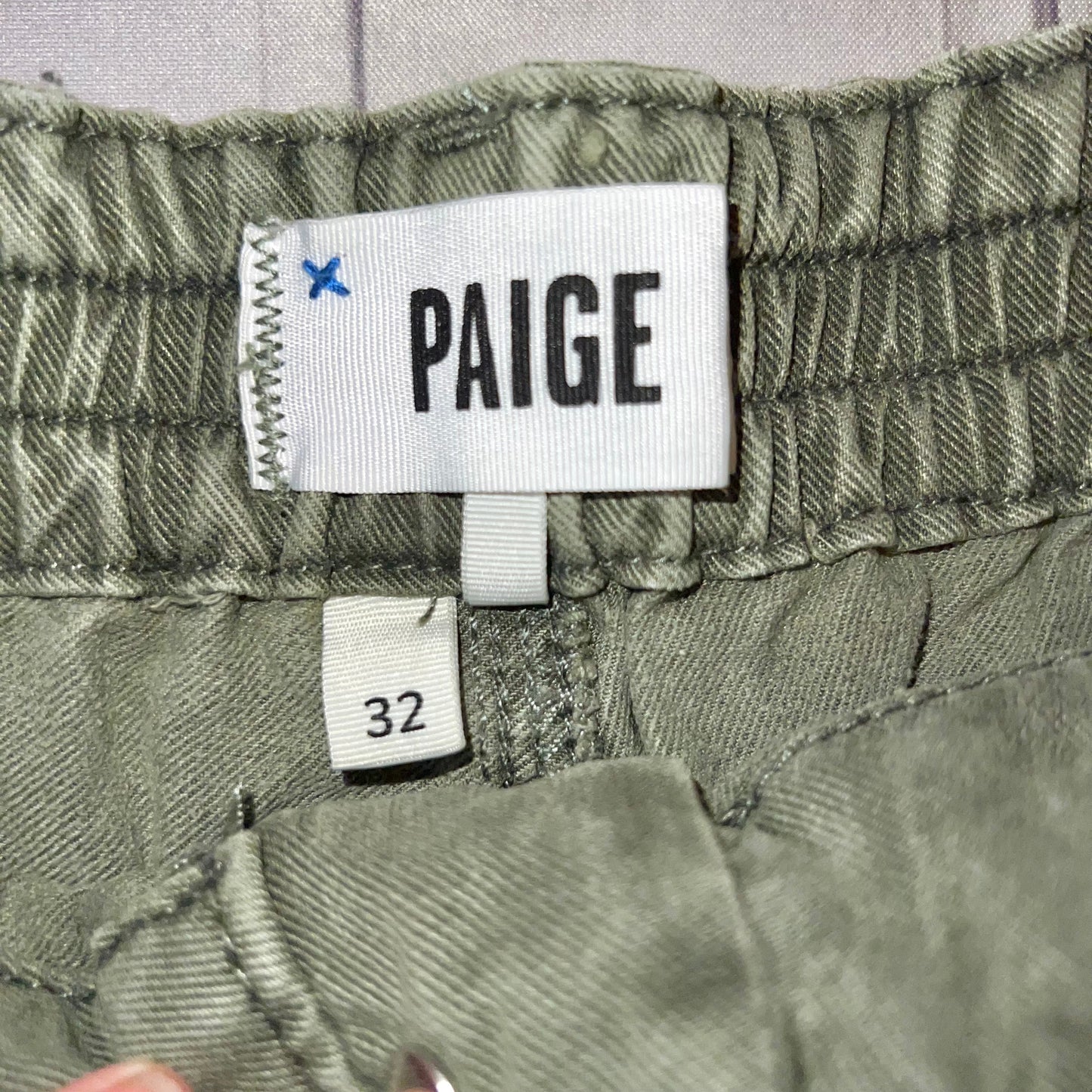 Pants Cropped By Paige In Green, Size: 14