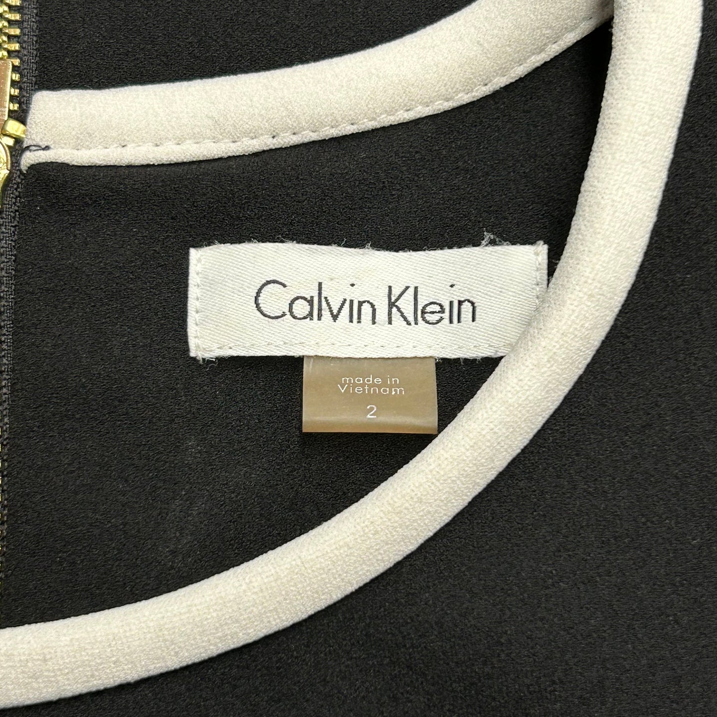 Dress Work By Calvin Klein In Black & White, Size: Xs