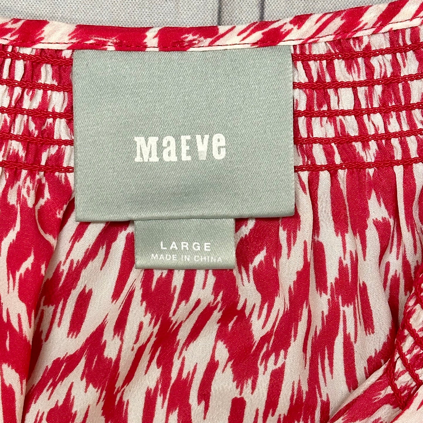 Dress Casual Short By Maeve In Pink & White, Size: L