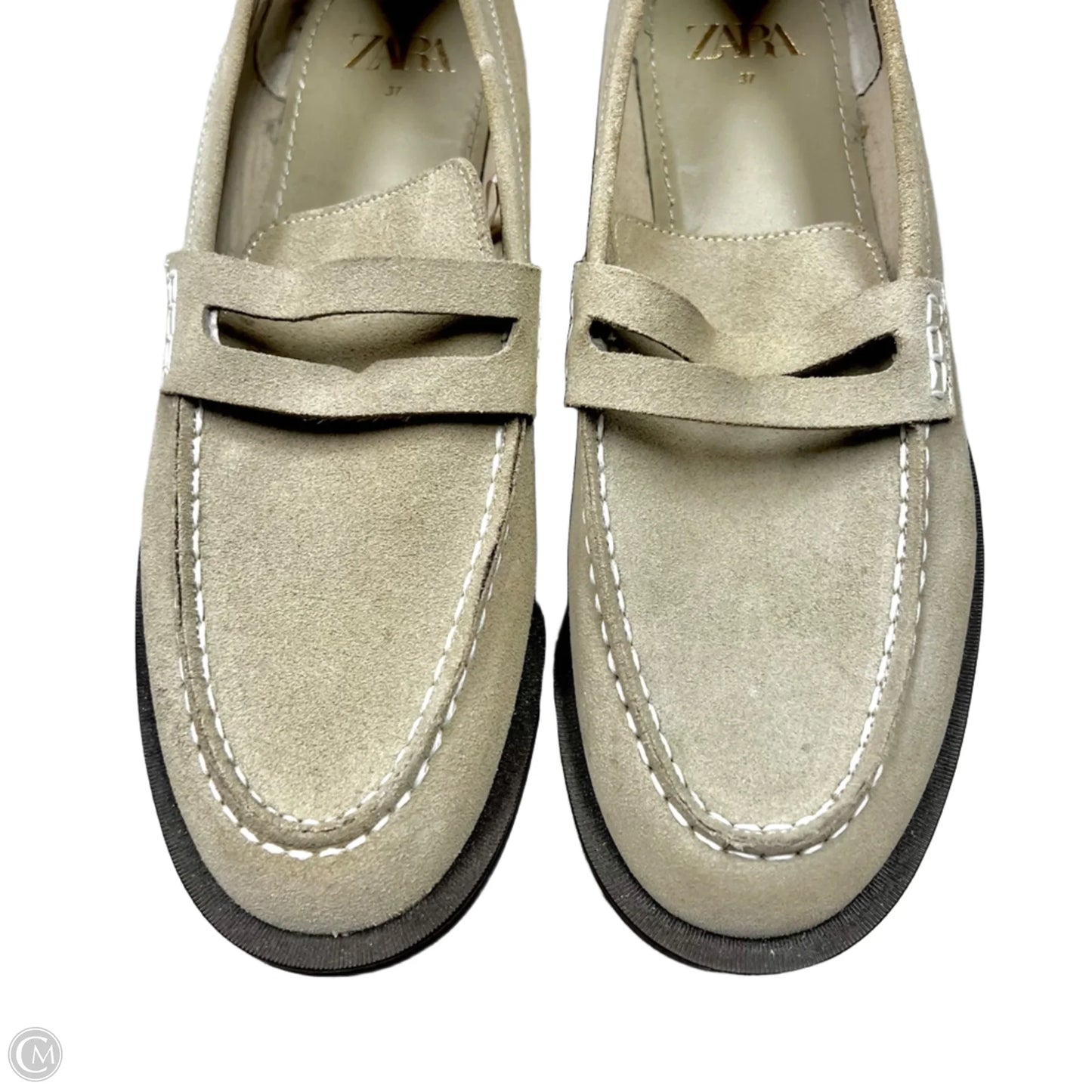 Shoes Flats By Zara In Taupe, Size: 6.5