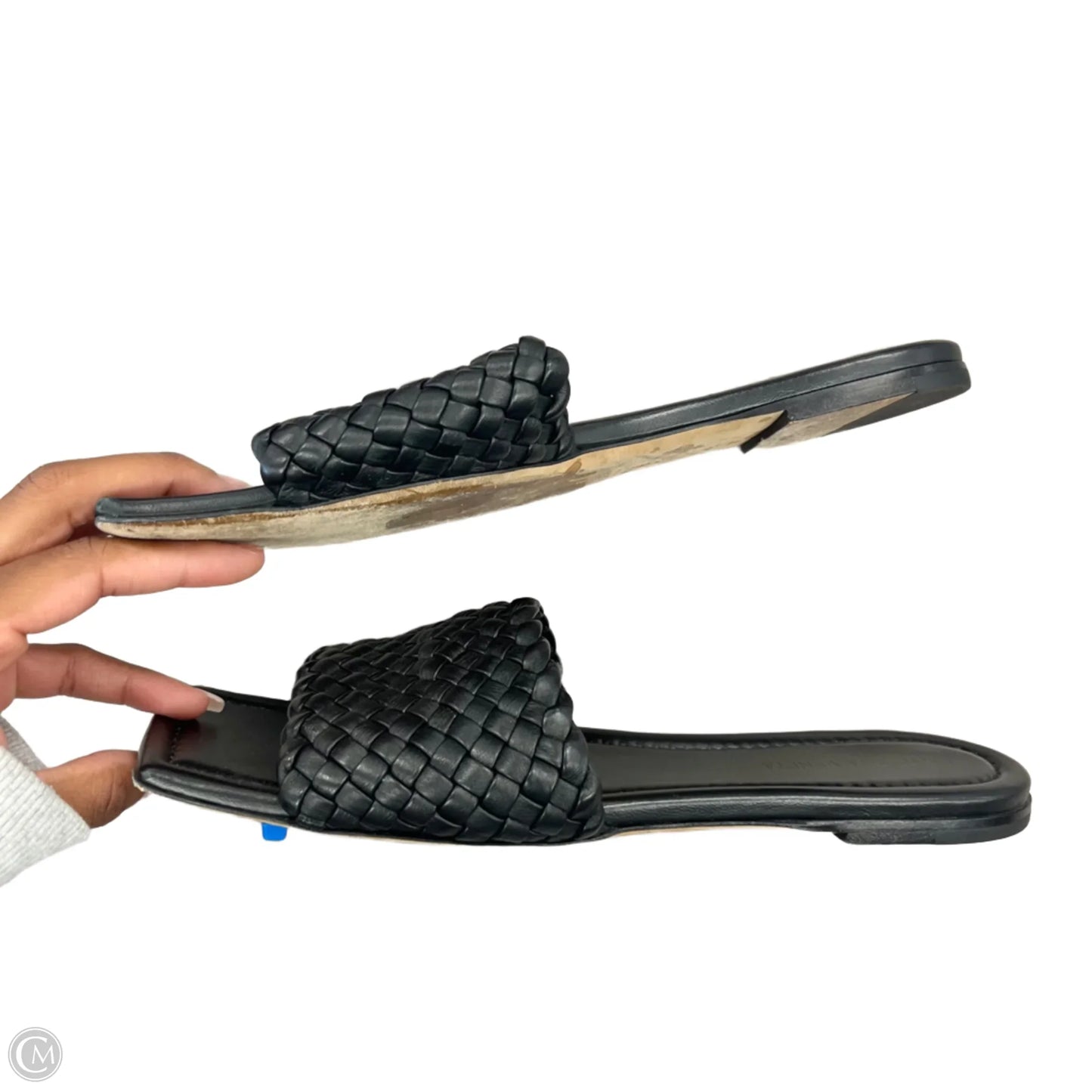 Sandals Luxury Designer By Bottega Veneta In Black, Size: 9.5