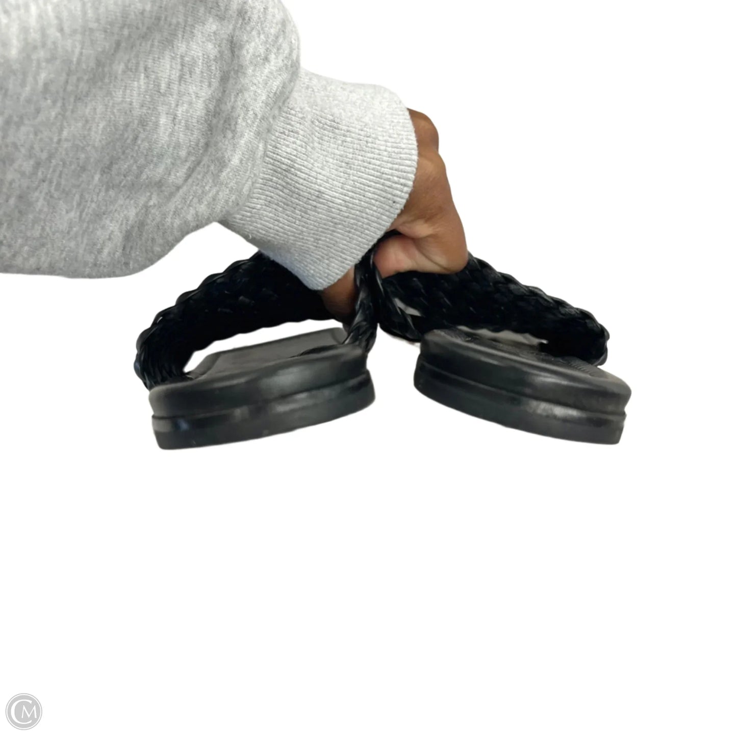 Sandals Luxury Designer By Bottega Veneta In Black, Size: 9.5