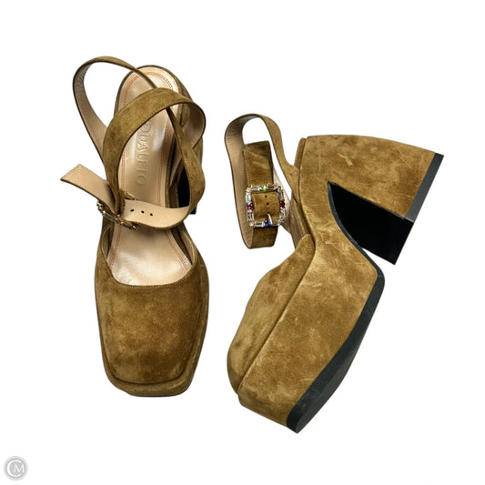 Shoes Heels Block By Nodaleta In Brown, Size: 9.5
