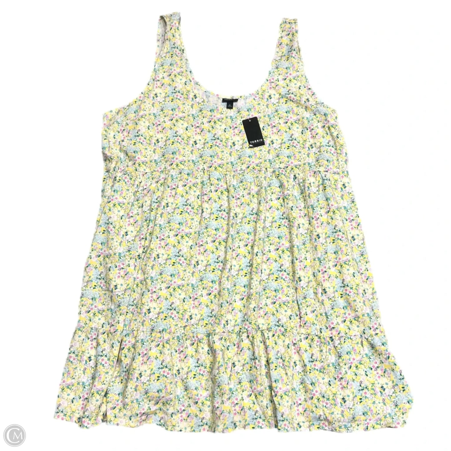 Dress Casual Short By Torrid In Blue & Yellow, Size: 4x