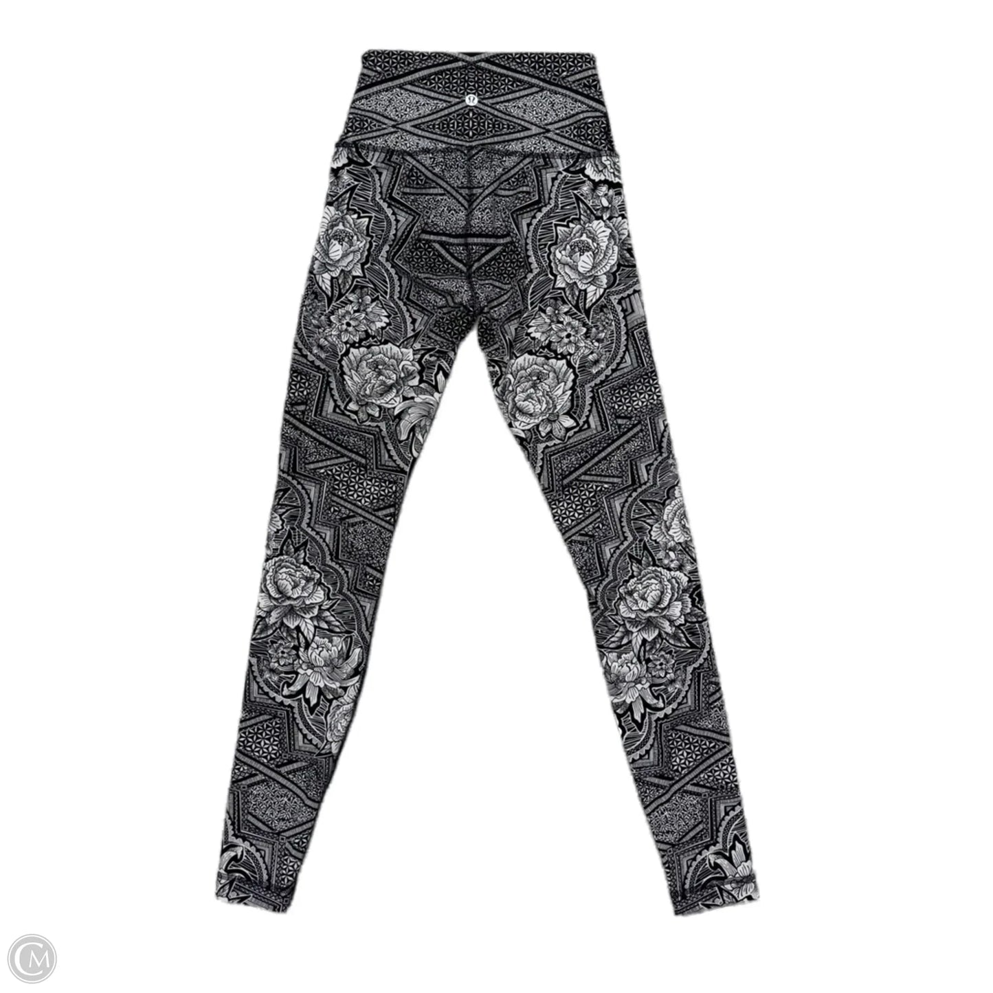 Athletic Leggings By Lululemon In Black & White, Size: 4