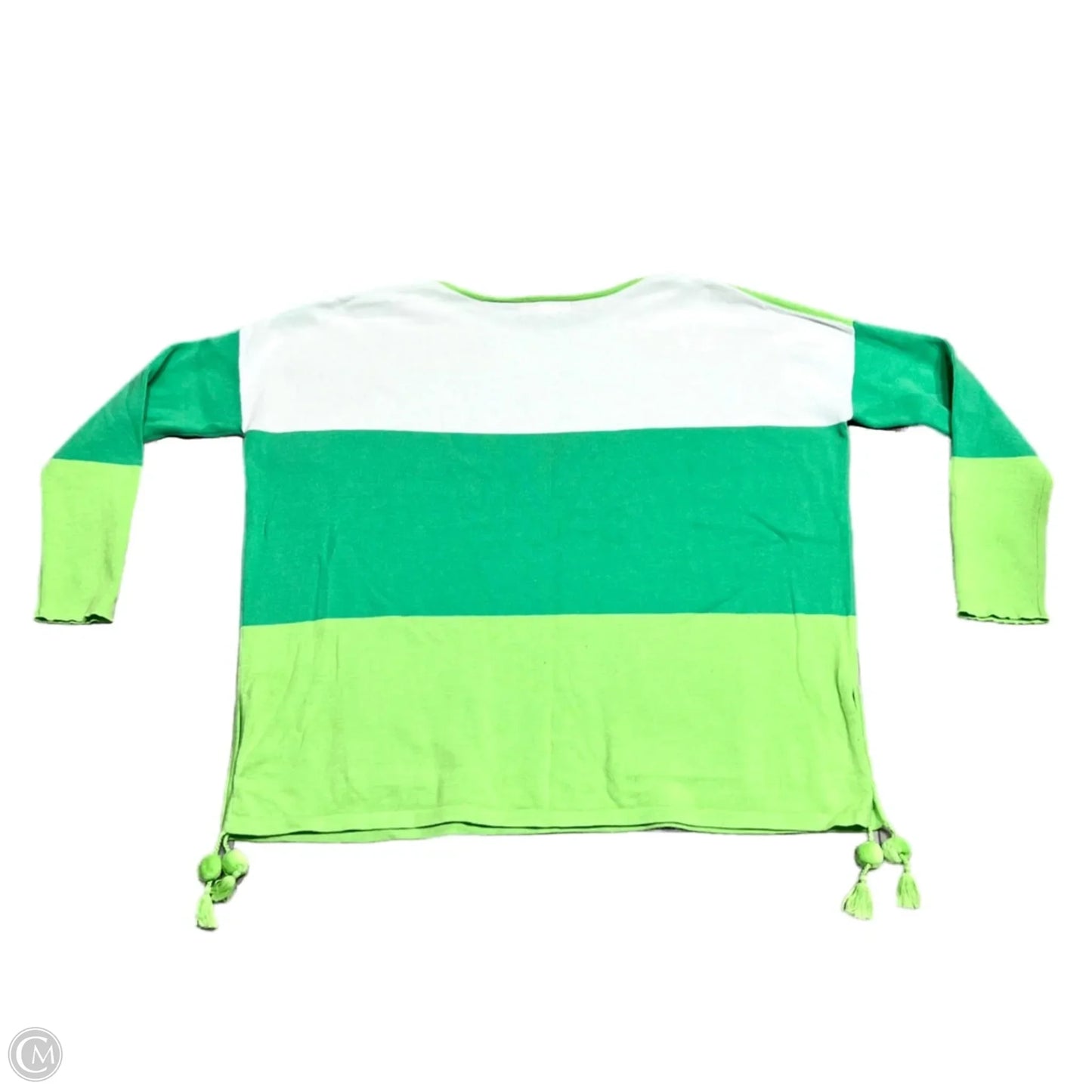 Sweater Designer By Lilly Pulitzer In Green & White, Size: M