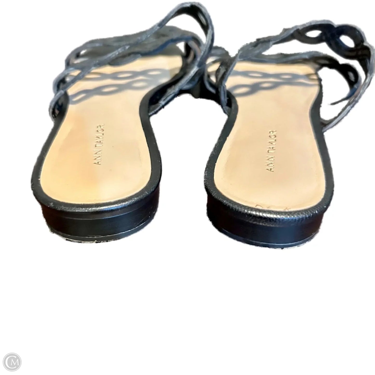 Sandals Flats By Ann Taylor In Black, Size: 6.5