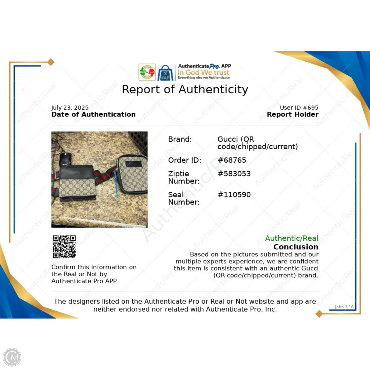 Belt Bag Luxury Designer By Gucci, Size: Medium