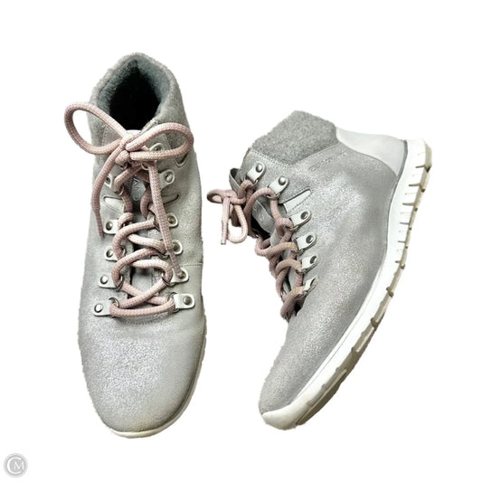 Boots Ankle Flats By Cole-haan In Pink & Silver, Size: 9
