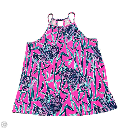 Top Sleeveless Designer By Lilly Pulitzer In Green & Pink, Size: Xs