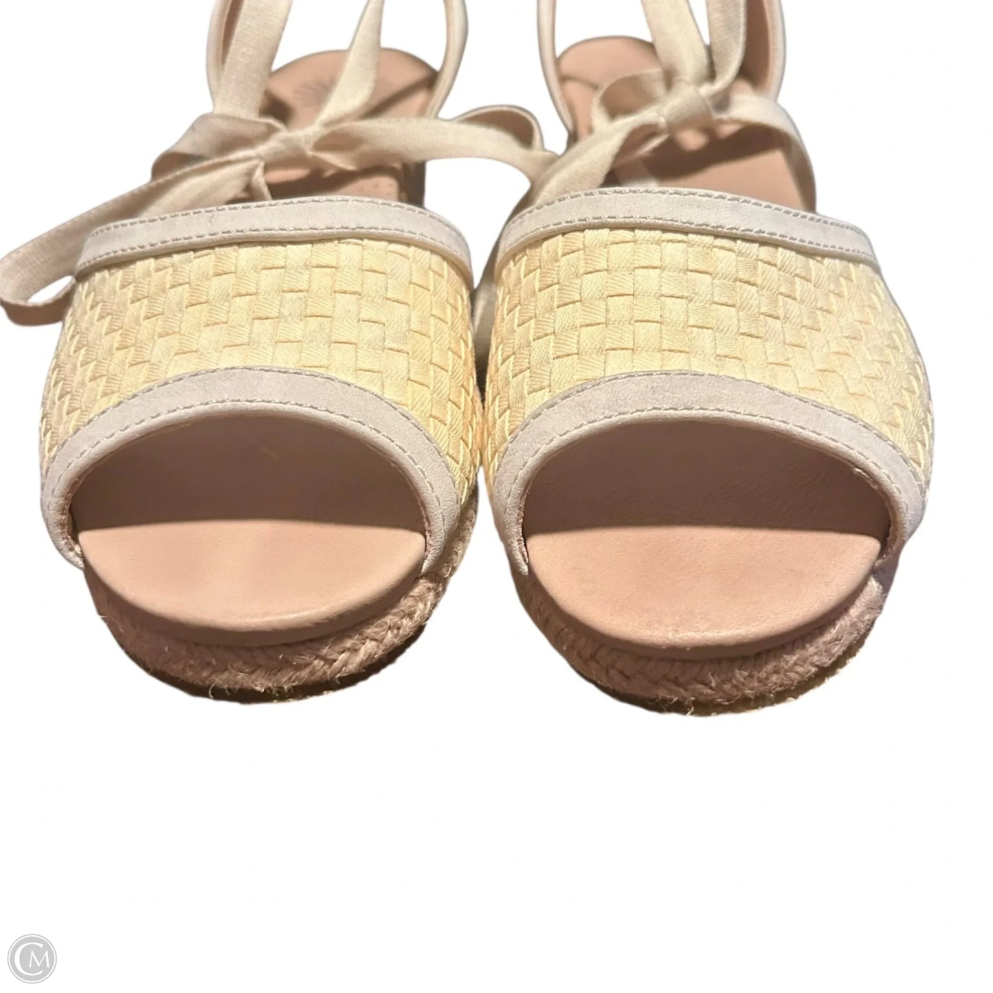 Sandals Designer By Ugg In Grey & Yellow, Size: 10