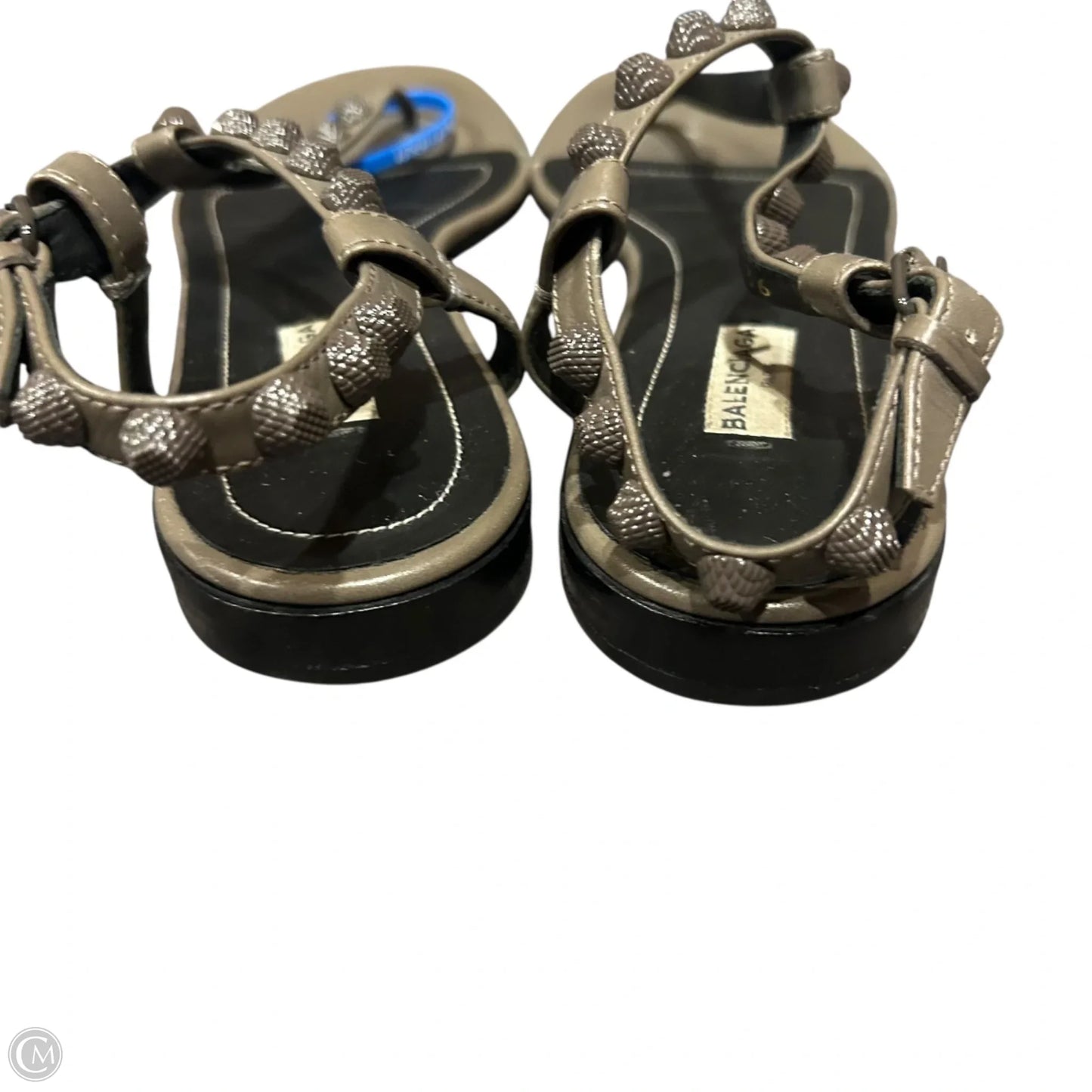 Sandals Luxury Designer By Balenciaga In Grey, Size: 5.5