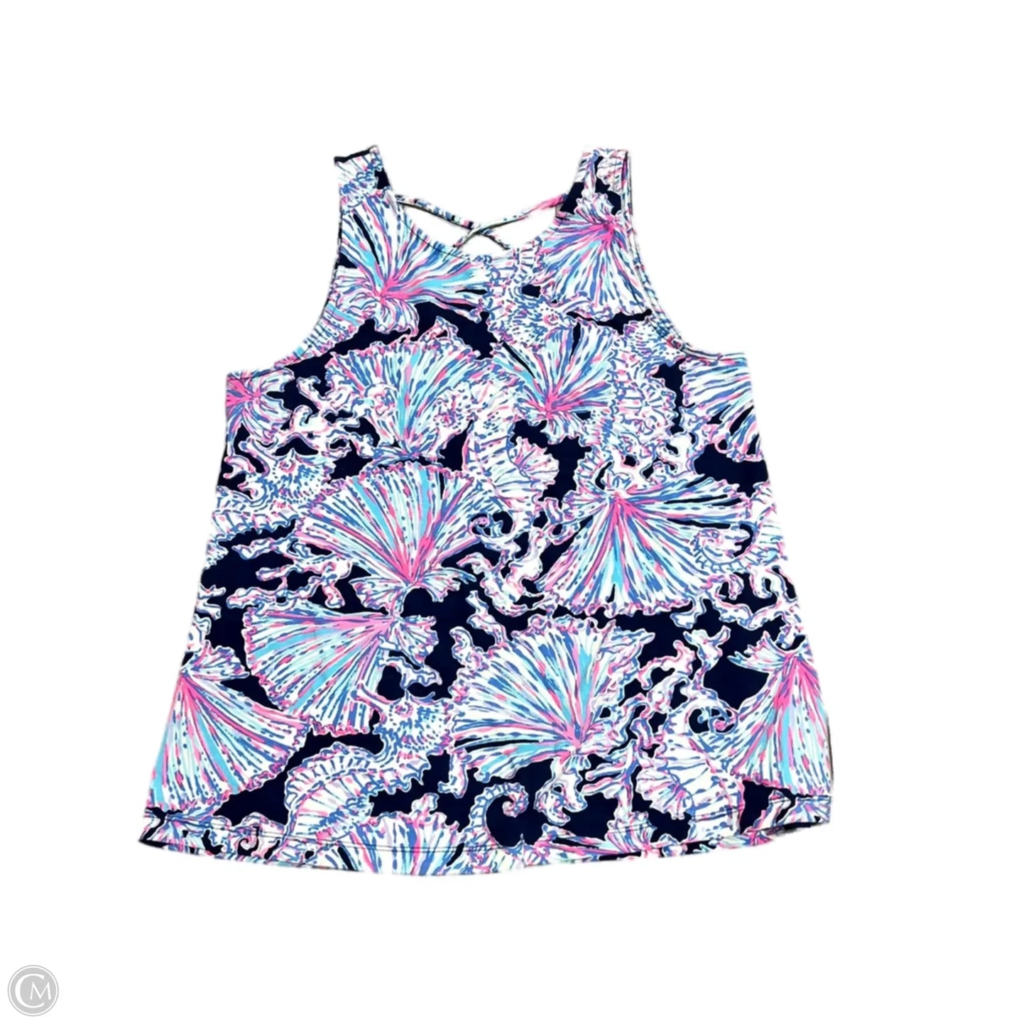 Top Sleeveless Designer By Lilly Pulitzer In Blue & Pink, Size: S