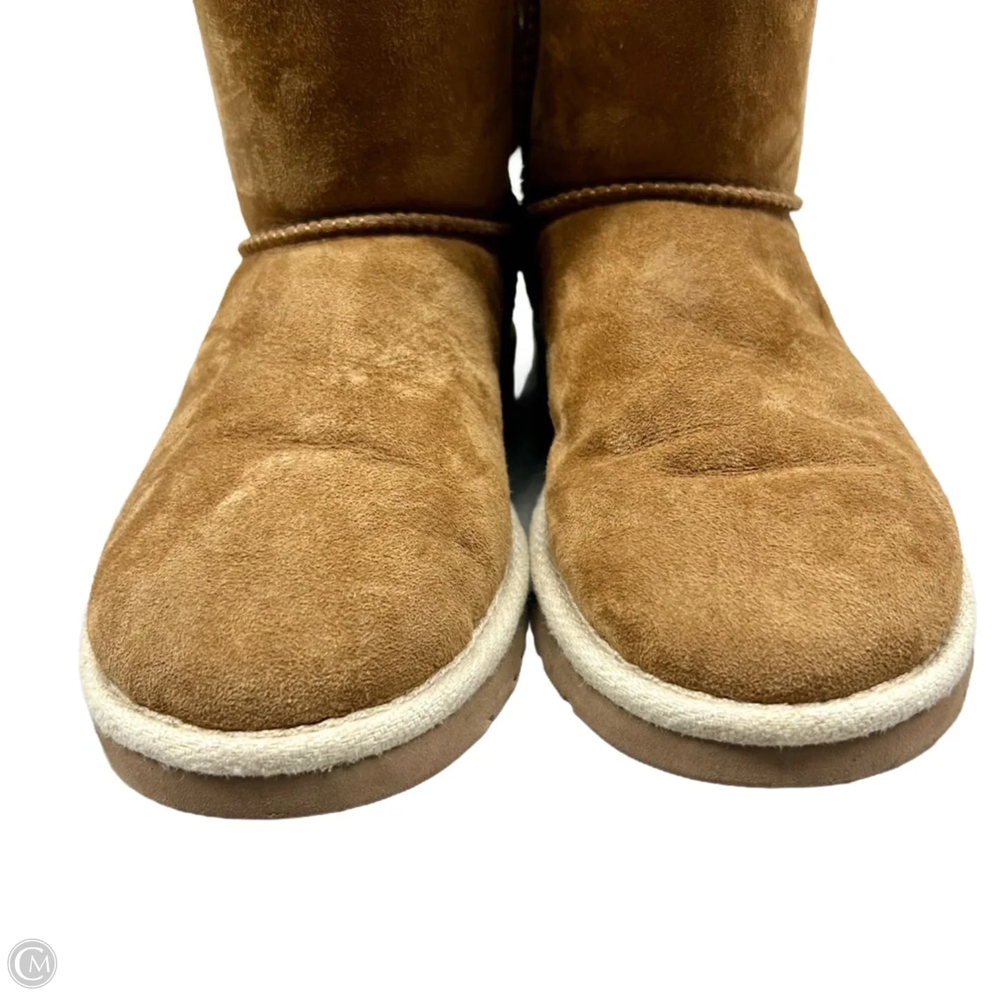 Boots Designer By Ugg In Brown, Size: 6