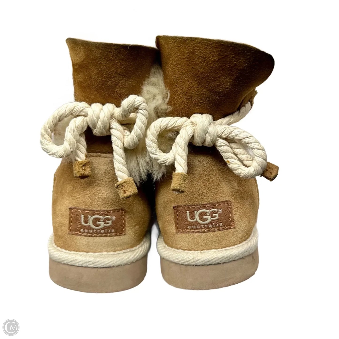 Boots Designer By Ugg In Brown, Size: 6