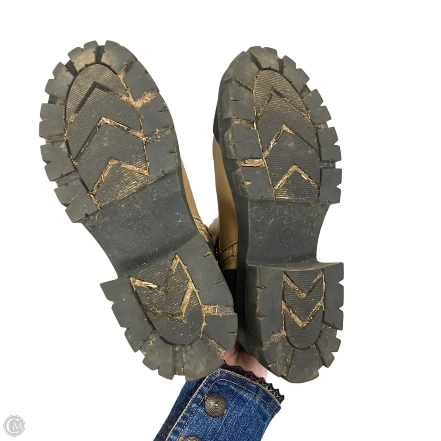 Boots Rain By A New Day In Black & Tan, Size: 7.5