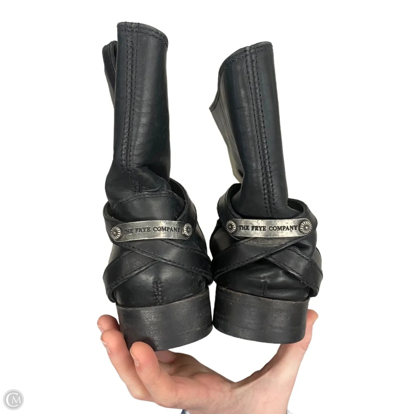 Boots Designer By Frye In Black, Size: 7