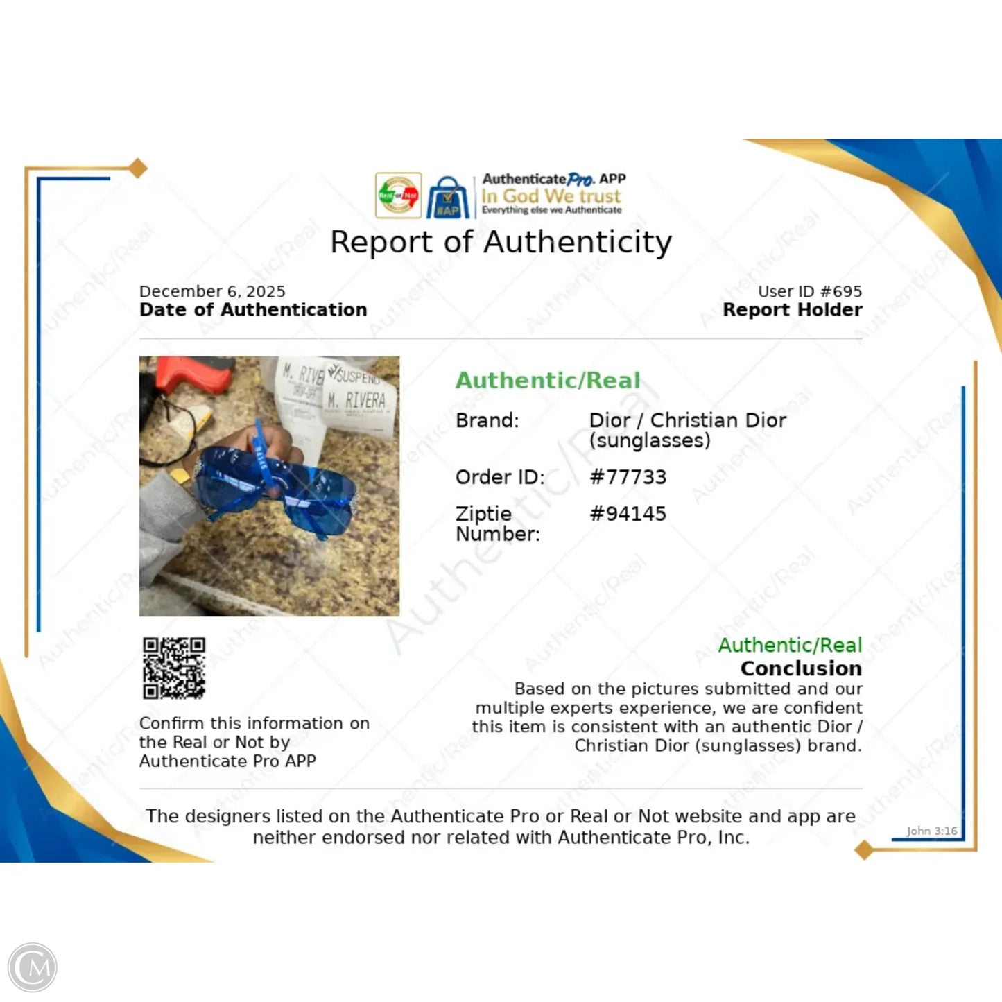 Sunglasses Luxury Designer By Dior