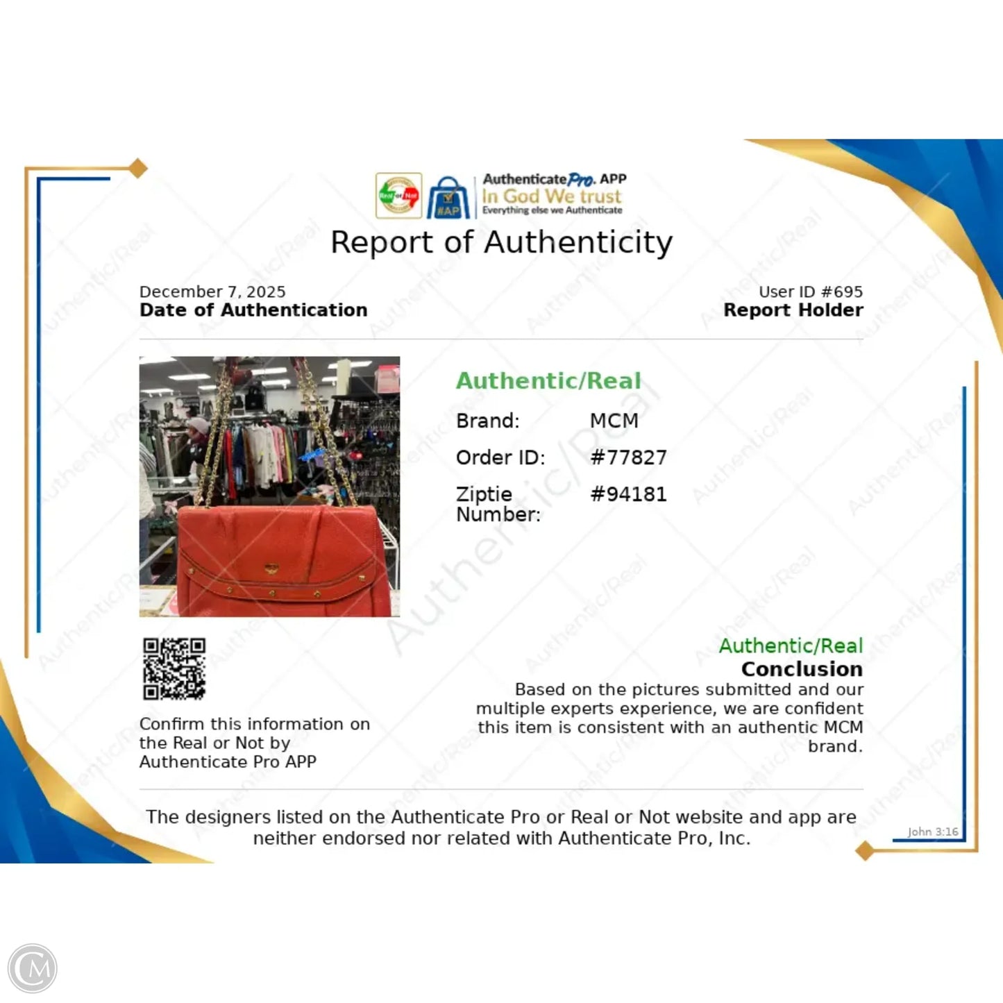 Handbag Luxury Designer By Mcm, Size: Medium