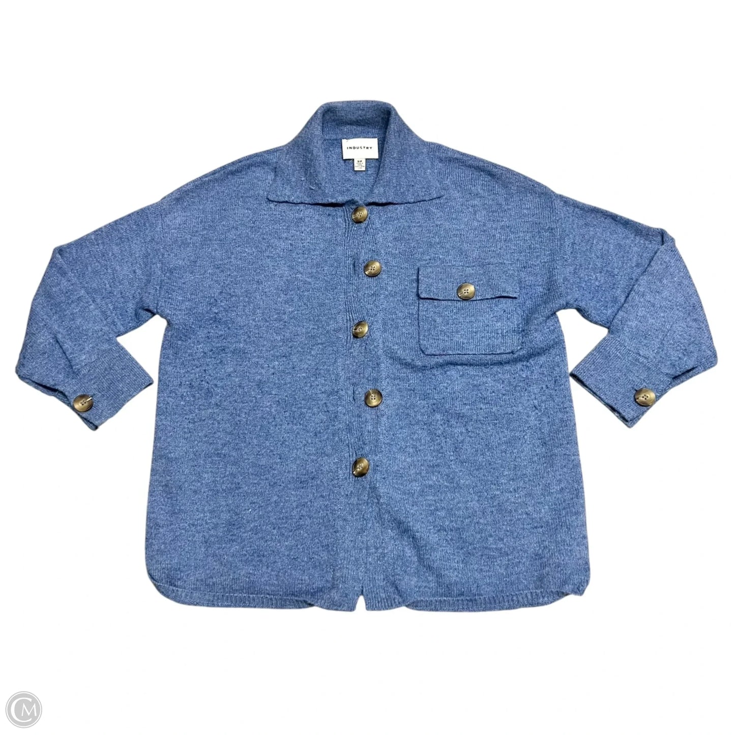 Sweater Cardigan By Industry In Blue, Size: S