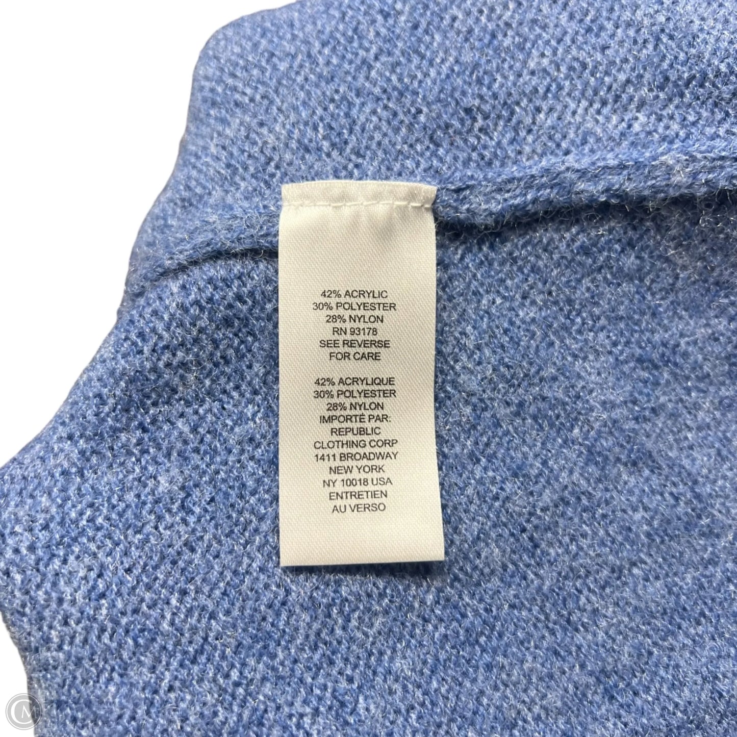 Sweater Cardigan By Industry In Blue, Size: S