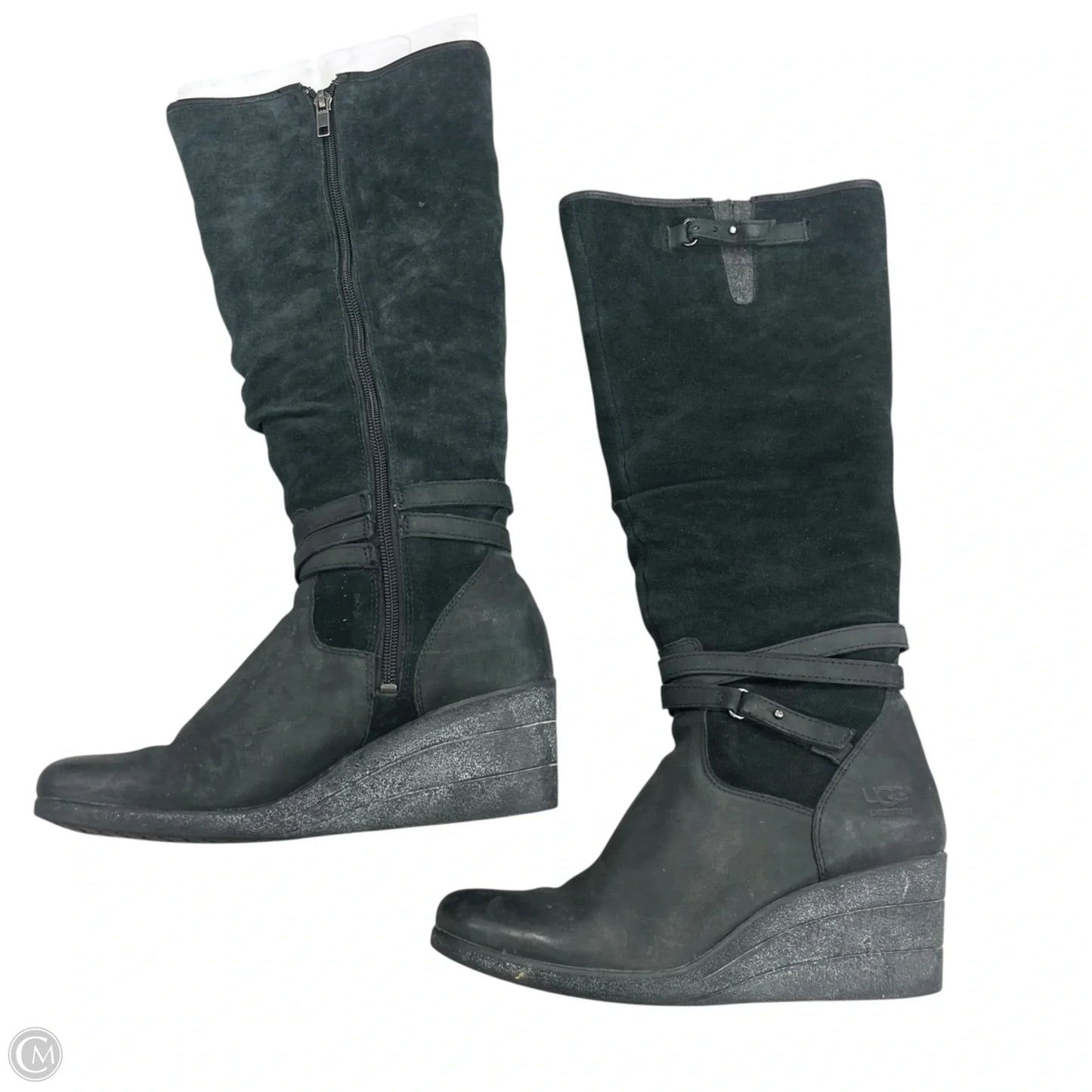 Boots Designer By Ugg In Black, Size: 8