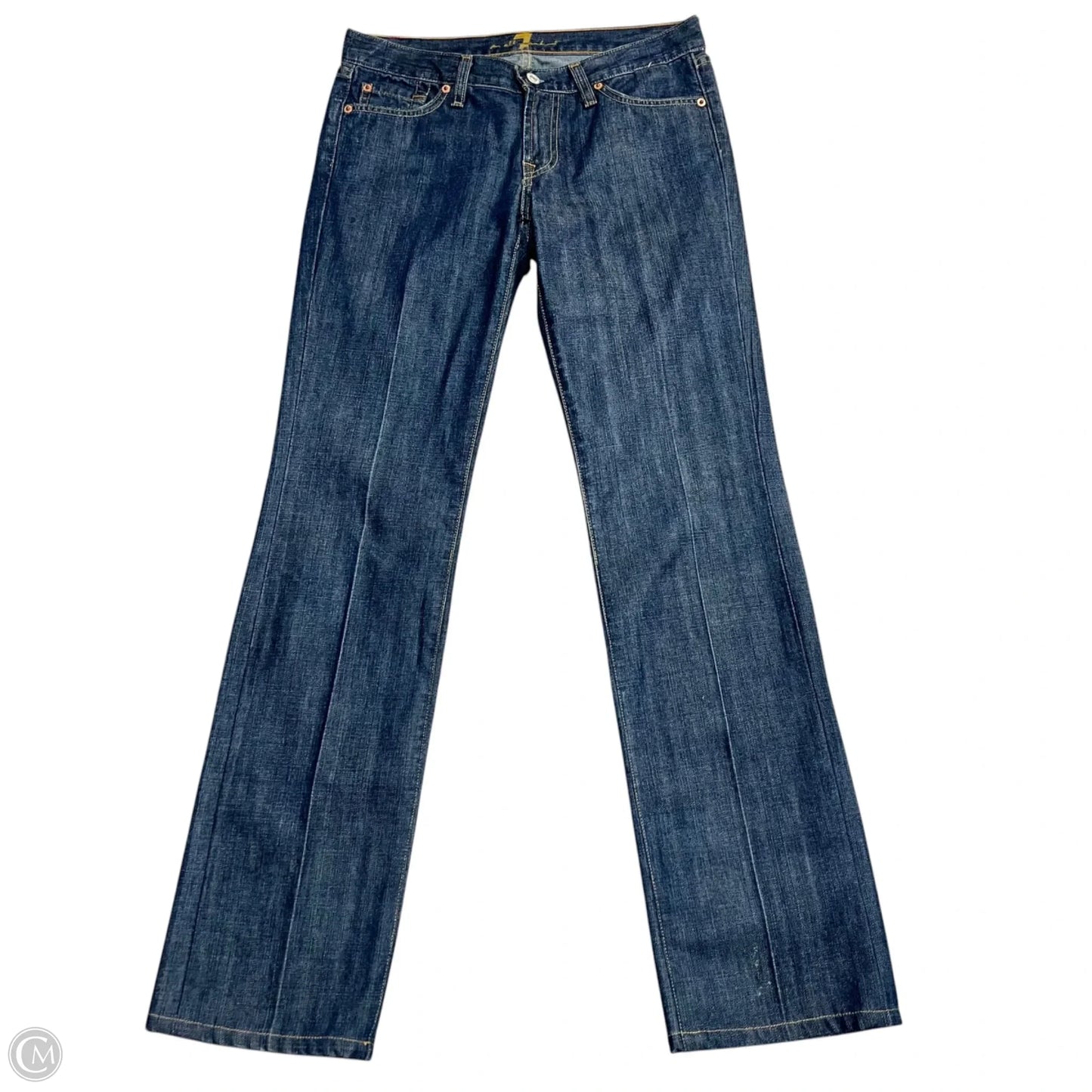 Jeans Straight By 7 For All Mankind In Blue Denim, Size: 6