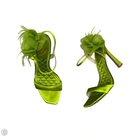 Sandals Heels Stiletto By Sam Edelman In Green, Size: 7.5