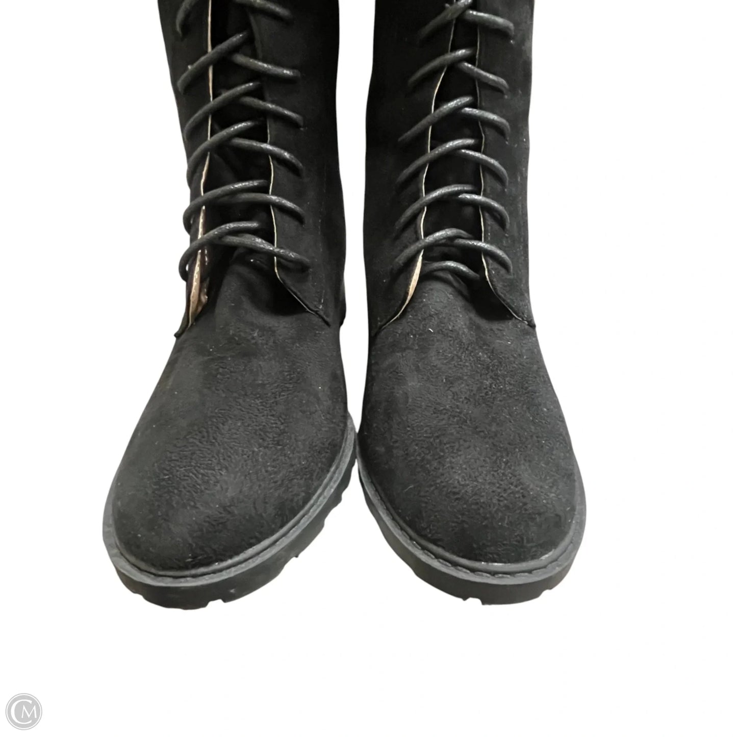 Boots Knee Heels By Tau In Black, Size: 11