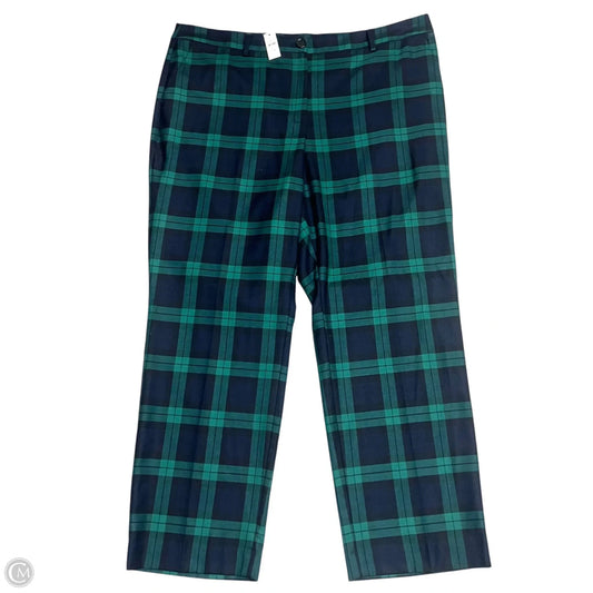 Pants Dress By Talbots In Blue & Green, Size: 18