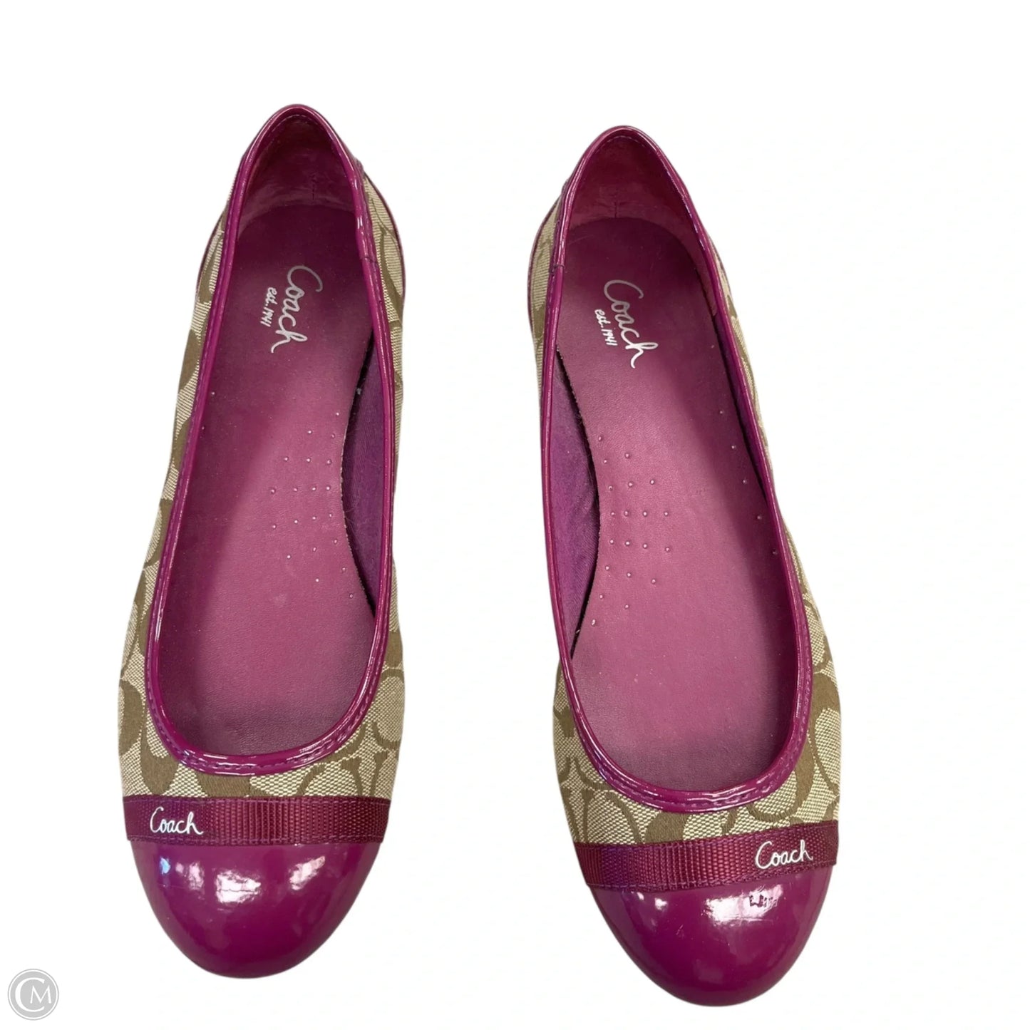 Shoes Designer By Coach In Purple & Tan, Size: 8.5