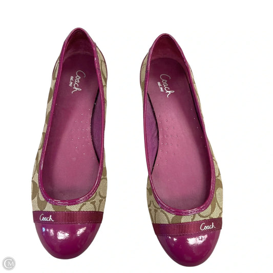 Shoes Designer By Coach In Purple & Tan, Size: 8.5