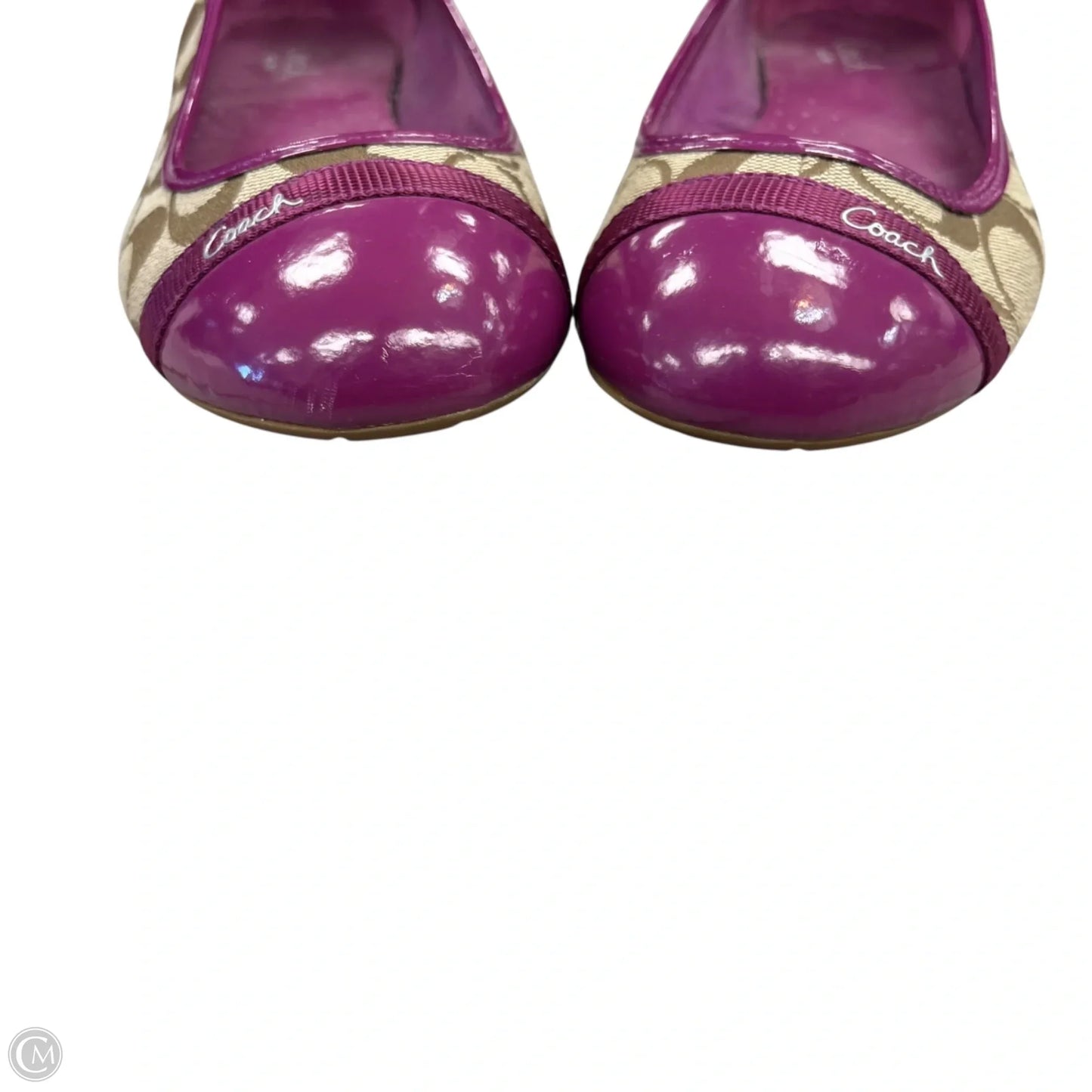 Shoes Designer By Coach In Purple & Tan, Size: 8.5