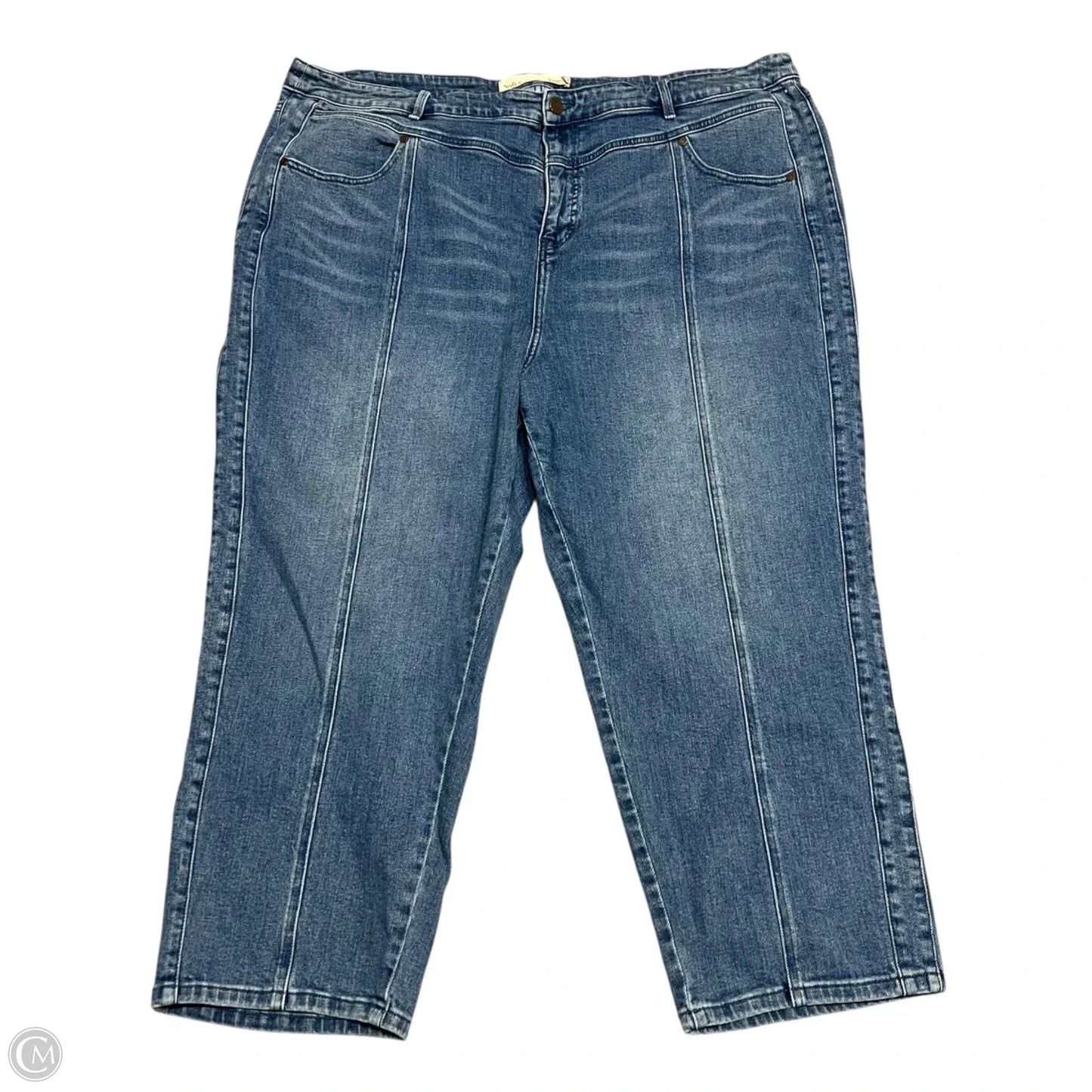 Jeans Wide Leg By Soft Surroundings In Blue Denim, Size: 24