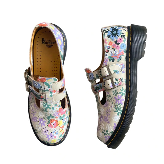 Shoes Flats By Dr Martens In Floral Print, Size: 9