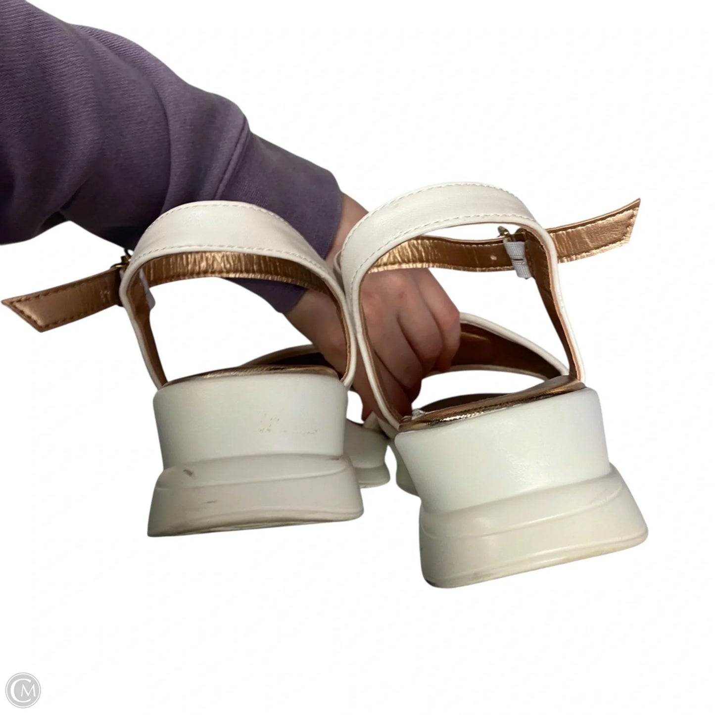 Sandals Heels Wedge By Juicy Couture In White, Size: 9.5