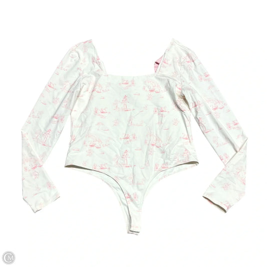 Bodysuit By Francesca’s In Pink & White, Size: Xl
