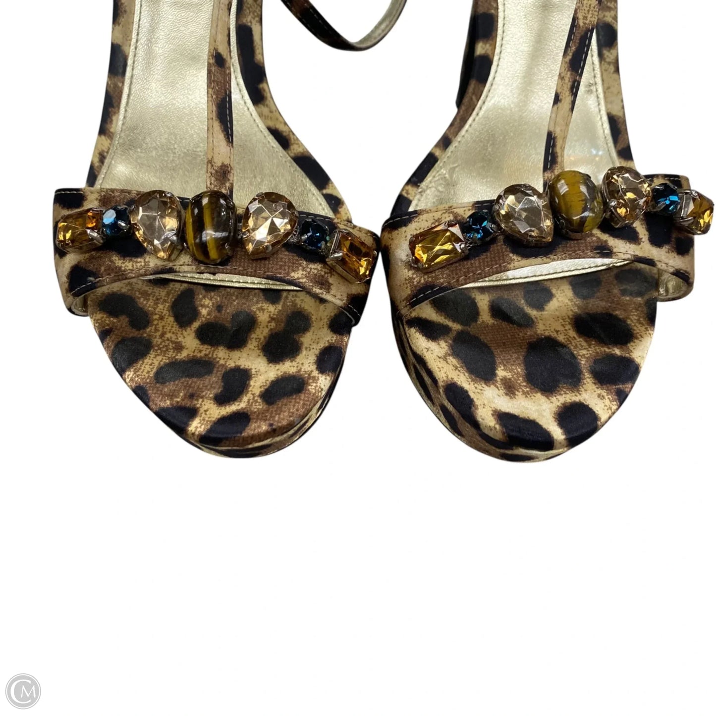 Sandals Heels Stiletto By Nina In Animal Print, Size: 8