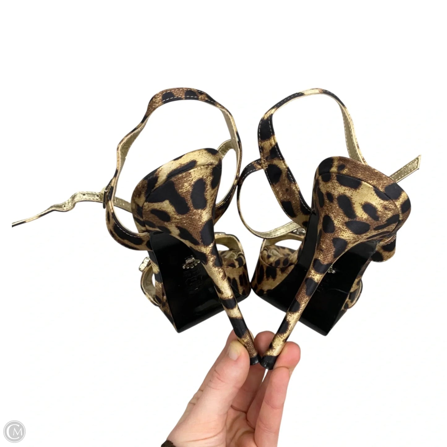 Sandals Heels Stiletto By Nina In Animal Print, Size: 8
