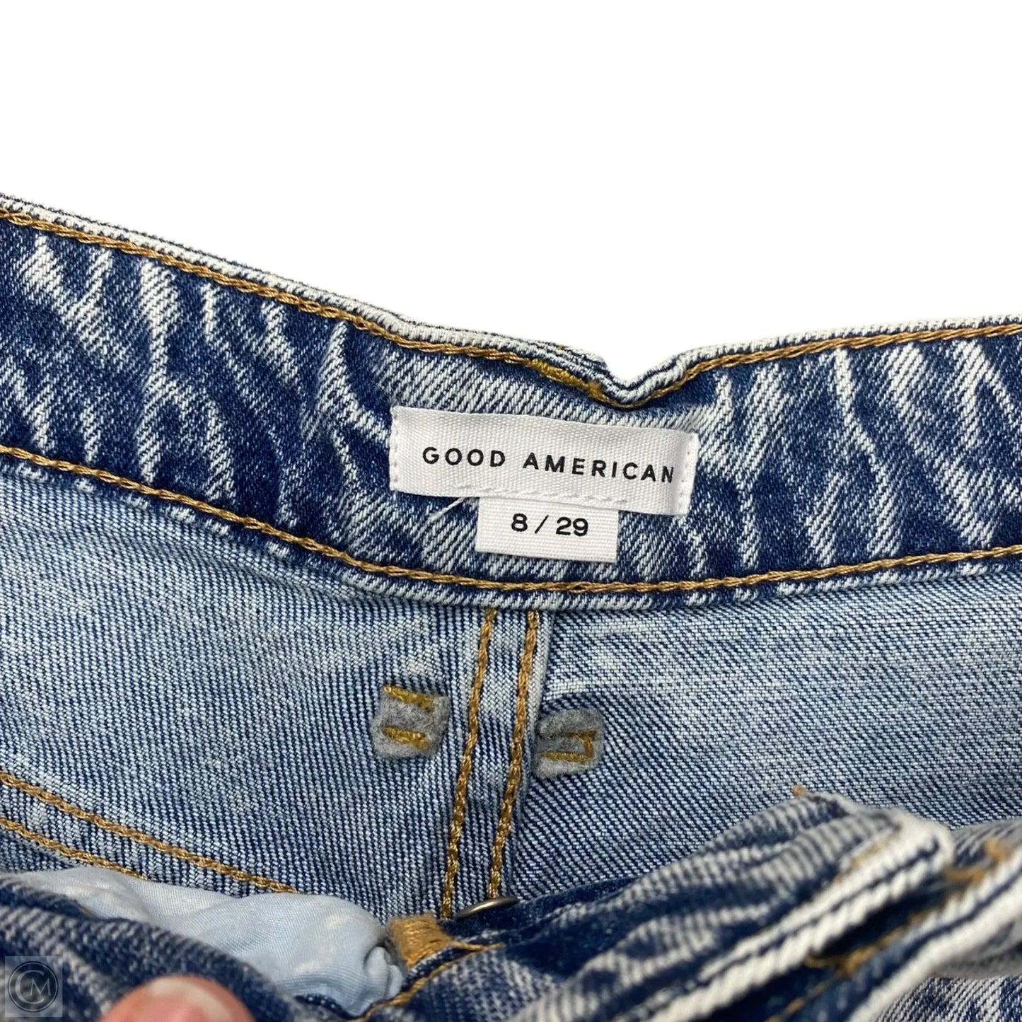 Shorts By Good American In Blue Denim, Size: 8
