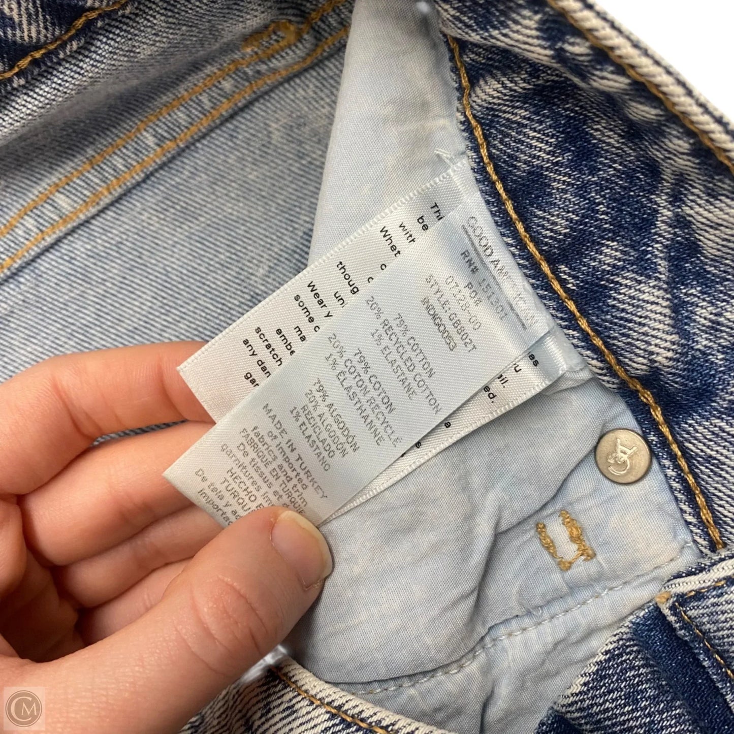 Shorts By Good American In Blue Denim, Size: 8