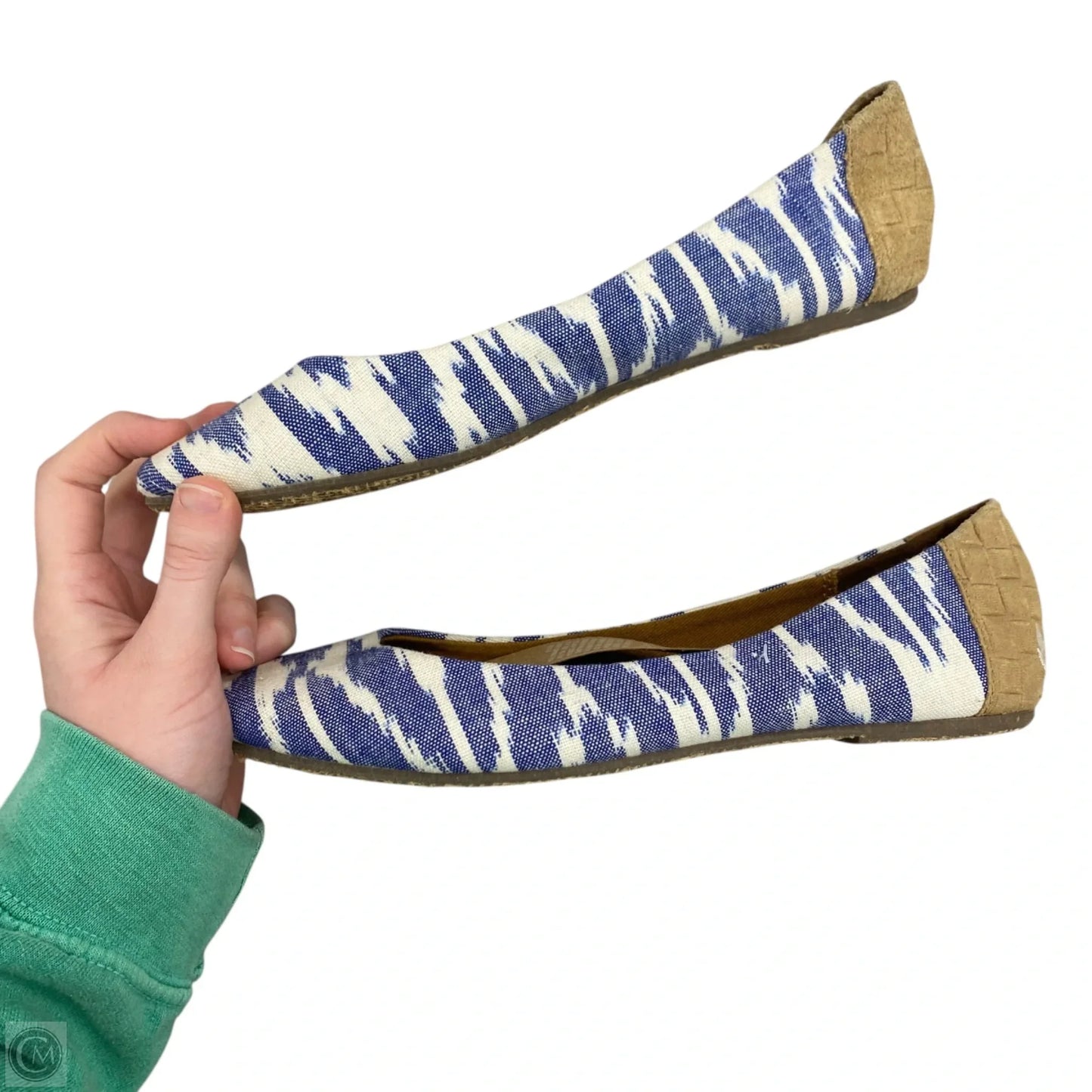 Shoes Flats By Reef In Blue & White, Size: 8.5