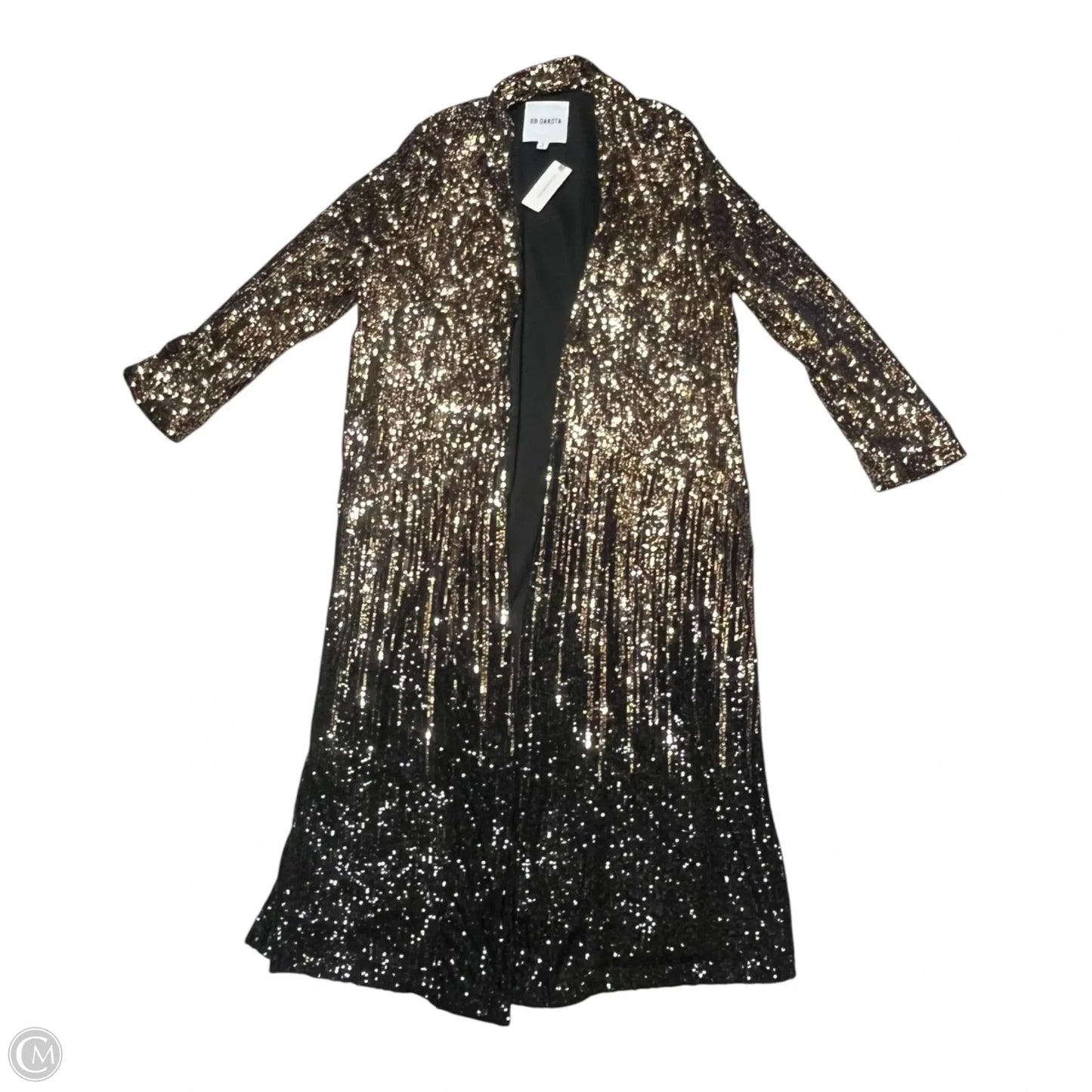 Cardigan By Bb Dakota In Black & Gold, Size: S
