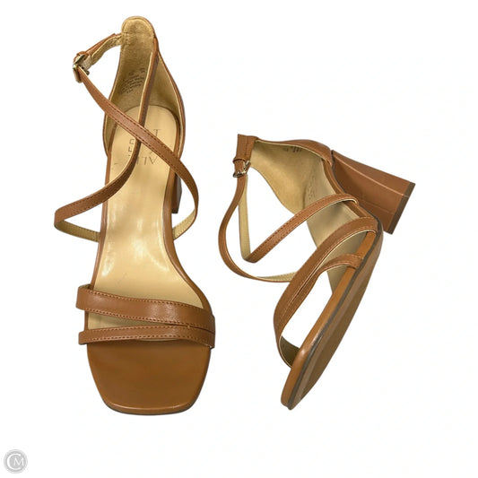 Sandals Heels Block By Naturalizer In Brown, Size: 8